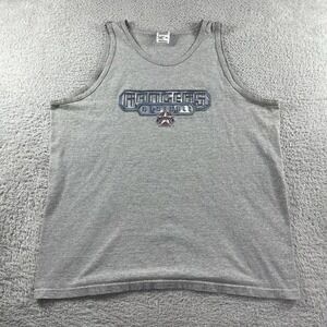 VINTAGE Texas Rangers Shirt‎ Mens Large Gray Muscle Tank Top MLB Baseball